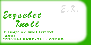 erzsebet knoll business card
